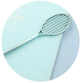 Penna gel a forma di racchetta da badminton in blu chiaro metallizzato per studenti - 0.5mm / Blu