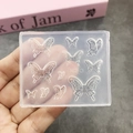 Detailopname van siliconen mal met diverse vlindervormen voor DIY nagelkunst decoraties - 072#Vlinder