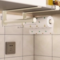 Creamy white kitchen cabinet roll holder in 31.7cm size for paper towels and wraps - Cream White Under Cabinet - 2 Pack
