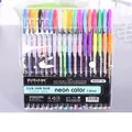 Set of 36 glitter, pastel and fluorescent pens with 1.0mm tips in clear plastic case - 36-Color Glitter Pens
