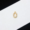 Gold-plated letter C pendant with micro-pave crystals for necklace and earring making - Letter C