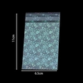 Holographic laser floral self-sealing pouch for jewelry storage 11cm x 6.5cm size - Holographic Bag-Cherry Blossom / 50Pcs/Bag
