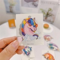 Fermaglio per capelli a forma di unicorno glitterato colorato per bambine - Unicorno Stile 2