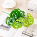 Artificial green money plant bundle with round patterned leaves for home decor - Spring Begonia