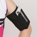 Elastic sports running armband in black with reflective arrow pattern for smartphones - M / Black