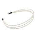 Elegant three-row white pearl headband for women featuring vintage French aesthetic style - White (3-Row Pearl)