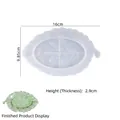 Leaf shaped silicone resin mold with 16x9.85cm dimensions for DIY plaster storage trays - Type 2 Leaf