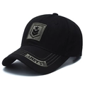 Men's black tactical baseball cap with U.S. ARMY embroidery and military shield patch - Adjustable / Black