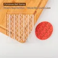 Christmas bell pattern stamp tool for fondant and clay crafting with precise patterns - Christmas Bells Stamp