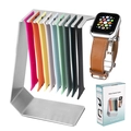 Edelstahl-Armbandhalter Aufbewahrungsständer für mehrere Apple Watch Armbänder - Edelstahl Silber Mit Farbkasten