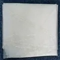 Weißer Brautschleier mit zarten Wellen-Stickereien und Kristallperlen-Details - Ohne Kamm / 100 cm lang x 160 cm breit / Champagner