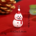 Detailed view of resin Christmas snowman pendant with size dimensions and red scarf - Snowman with Red Hat and Scarf