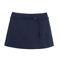 Gonna-pantalone blu scuro a trapezio con cintura abbinata e fibbia argentata - XS / Blu navy