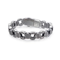 Silberfarbenes Herrenarmband mit Retro-Tribal-Gravur und sicherem Verschluss - Retro Muster Stil (KB125371-BDJX)
