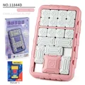 Pink magnetic puzzle game for brain training with color blocks and instruction manual - Pink (NO.11844D)