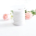 White elastic cord on spool for DIY Christmas apple gift wrap and floral crafts - White Cord 28mm*20m / White