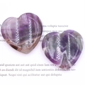 Polished natural purple amethyst heart-shaped worry stones with smooth thumb indents - Amethyst