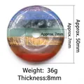 50mm natural seven chakra gemstone donut pendant with amethyst and tiger eye stone - 50mm Donut 7mm Hole