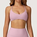 Hellviolettes Yoga-Set mit Sport-BH und hoch taillierten Fitness-Leggings für Damen - S / Rosenviolett