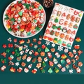 Assorted Christmas resin charms including Santa Claus, snowflake, and reindeer figures - Christmas Holiday Series Random Mix