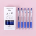 Blue 0.5mm retractable gel pen set with anti-slip grip for smooth writing and drawing - Blue