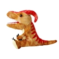 Jolie marionnette à main dinosaure en peluche avec bouche mobile, cadeau animal doux pour enfants. - Marionnette Parasaurolophus
