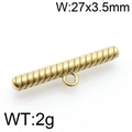 Bronze stainless steel OT toggle clasp in rope texture with size 27x3.5mm and 2g weight - Bronze Twisted Texture Style (KLJ6769-Z)