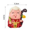 Cute Shouxing figure cake topper in red robe for elderly birthday cake decoration - Plastic Longevity Grandma