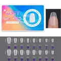 Size chart for matte short almond soft gel nail tips with 15 dimensions in millimeters - 420pcs Frosted Traceless 15 Sizes Nail Tips-03