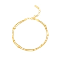 Dreilagiges S925 Sterling Silber Perlen-Schlangenarmband in edler Gold-Ausführung - 18K Gold