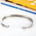 6mm stainless steel open cuff bracelet with adventure begins engraving inside - Silver G3024-adventure begins