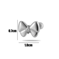 Clou d'oreille cartilage noeud argenté avec pierre marquise, taille 0,7 cm par 1,0 cm - Style Nœud Argenté (6# Argent)