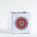 White foldable storage box with colorful mandala diamond painting art pattern - Style SNX-05