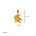 Gold unicorn sun titanium steel pendant, dimensions 25.3mm by 19mm, weight 3.1g - A03 Light Rays