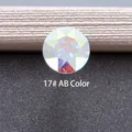 Sparkling Aurora Borealis round zircon 17# DIY stud earring accessory in colorful AB finish - 6.2MM / Aurora AB (17#)