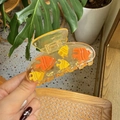 Acetate goldfish hair claw clip with a transparent water-like finish for women - Orange Fish Tank Claw