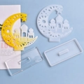 Crescent moon and mosque resin silicone mold for DIY Ramadan decorative photo frames - Moon Display Stand 2pcs Set