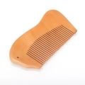 Ergonomic natural pear wood beard comb with fine teeth for men grooming and massage - Pear Wood / 11cm Pear Wood Single Hole Fish Comb / Natural Wood Color