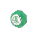 Faceted green resin crystal bead with S925 silver core for European charm bracelets - Style 28 (Green)