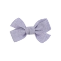 Handmade light purple linen bow hair clip for children with soft texture and simple design - Lavender (22)