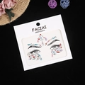 Bijoux de visage avec strass colorés pour le maquillage des yeux et de festival - Multicolore AB