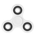 White three-arm fidget spinner with ABEC-7 608ZZ bearings for stress relief and focus - Classic White 4-Bearing Model
