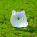 Luminous gradient purple miniature cat figurine for desk decor, 2.4cm height - Purple (Long Tail Kitten)