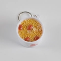 Miniature realistic millet congee keychain with red beans and metal ring - Large / Red Bean Millet Porridge Keychain