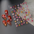 Stickers ongles fleurs 5D en relief Co-156 avec motifs floraux et lettres artistiques - Style de Fleurs Sauvages en Relief 5D (CO-156)