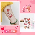 Waterproof glitter Valentine tattoo stickers with hearts and gift boxes, model EG-210 - EG-210 (Glitter Tattoo Sticker)