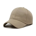 Classic cotton twill baseball cap in khaki with six-panel design and curved brim - Adjustable / Khaki