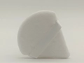 Piumino da cipria triangolare bianco con nastro per una finitura trucco impeccabile - Bianco