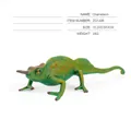 Realistic green chameleon toy model with orange spots and dimensions 15.2x5.5x3cm - Emerald Green Chameleon with Orange Spots (ZQ1496)