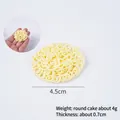 Mini bloc de nouilles ramen pour maison de poupée DIY, jouet en résine de 4,5cm de diamètre - Gâteau de nouilles instantanées miniature fait main rond de 4,5 cm (grand)